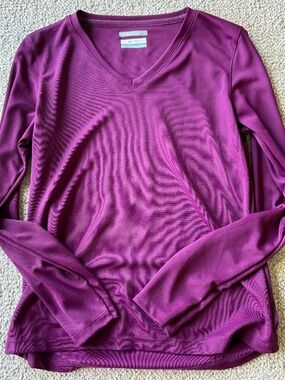 Columbia Omni Shade PFG Shirt S Purple Sun Protection Outdoor